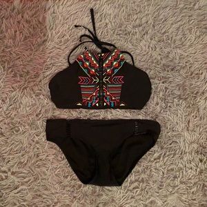 Xhilaration Two-Piece Multicolored Bikini.